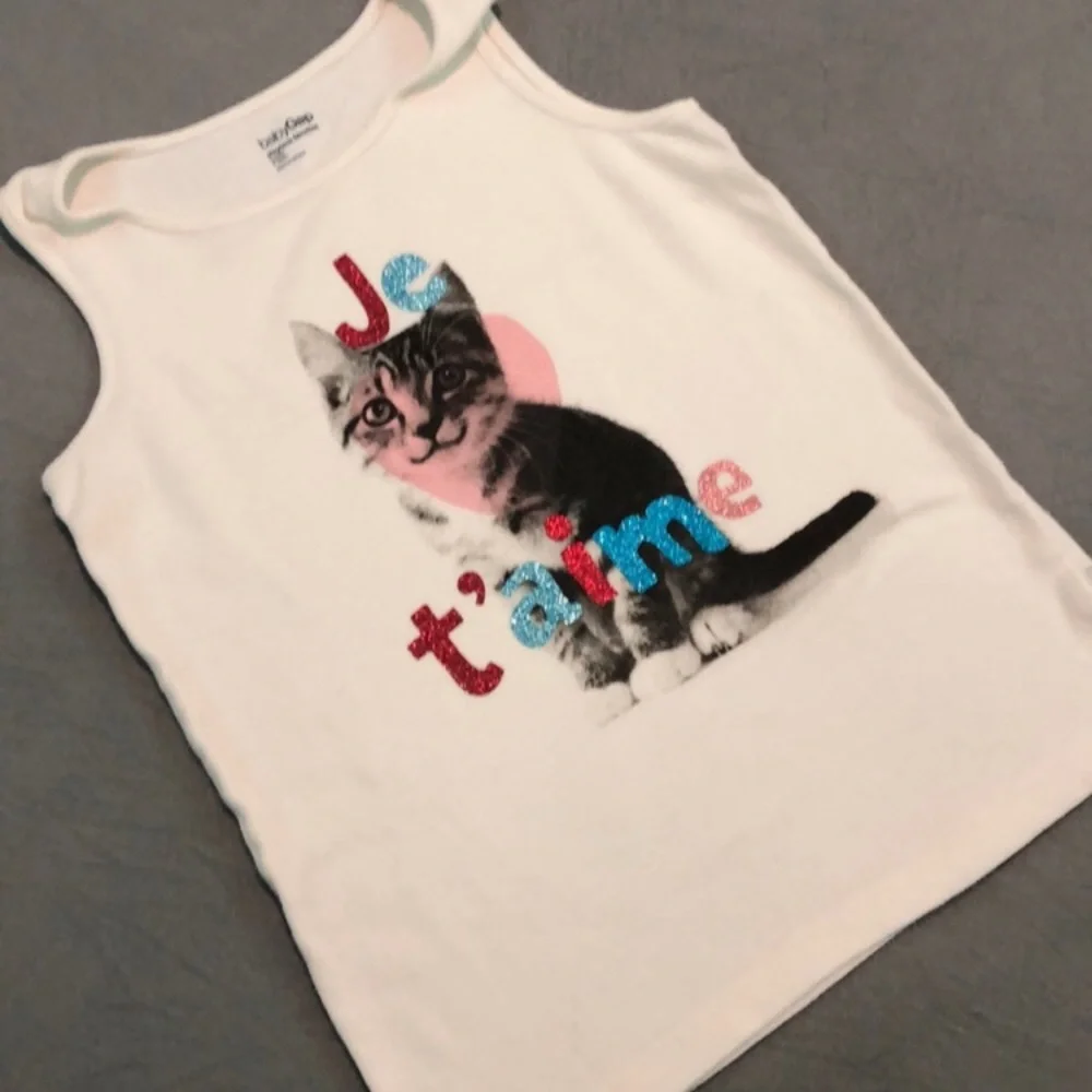 Old Navy Red Leggings Gray Top Gap Cat Tank Top Bundle Set Size 5T 6-7